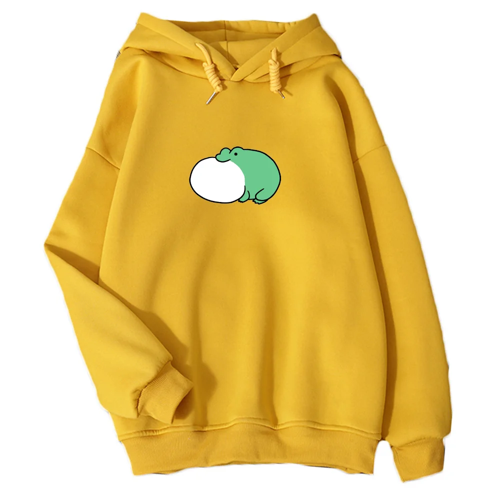 

Oversized Hoodie Unisex Jacket for Girl Print Frog Hooded Sweetshirt 90s Clothes Vintage Men New Women Hoodies Winter Thick Warm