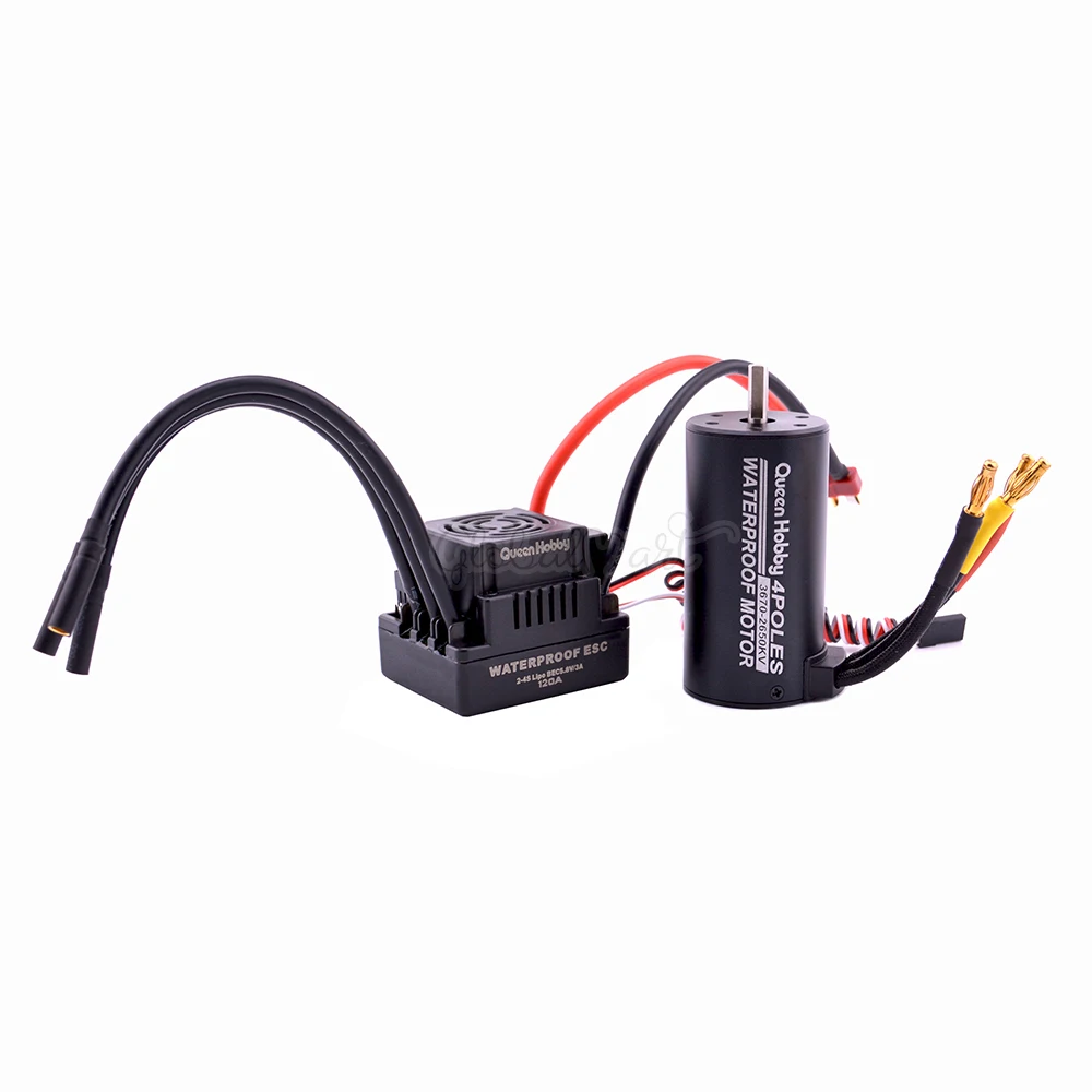 Водонепроницаемый S 80A / 120A 2 4S ESC + 3660 3300KV 3800KV 3670 2150KV 2650KV бесщеточный двигатель для 1/8