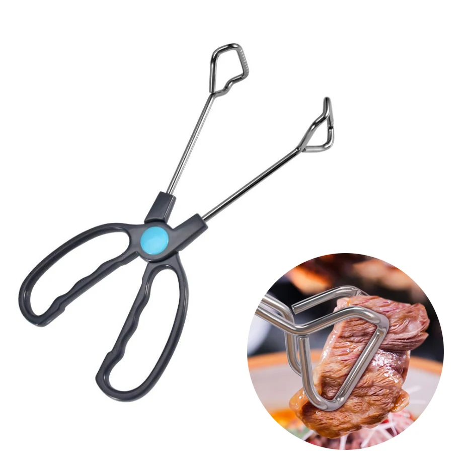 Stainless Steel Bbq Tongs Meat Food Clip Barbecue Stainless Steel