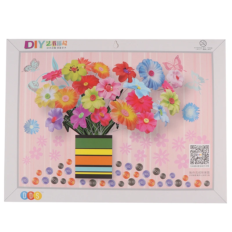 MYPANDA New Button Bouquet Craft Toys Creative Flower Arrangement Toy Kids DIY | Игрушки и хобби