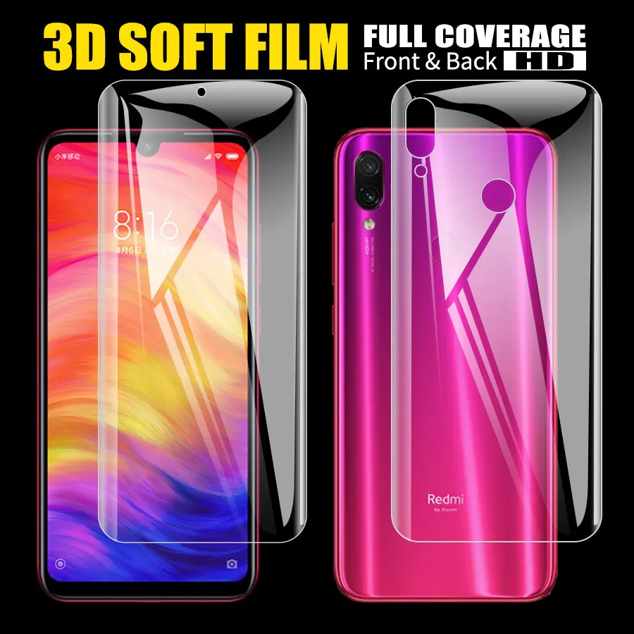ТПУ задняя защитная пленка для Xiaomi mi 9T 9 CC9 CC9e A3 Pocophone F1 Red K20 Note 8 7 5 6 pro Hydrogel|Защитные