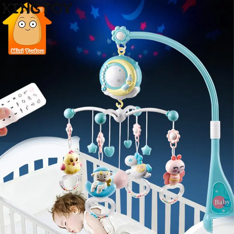 

Baby Rattles Crib Mobiles Toy Holder Rotating Mobile Bed Bell Musical Box Projection 0-12 Months Baby Boy Toys 1707120