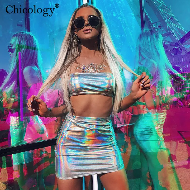 УКОРОЧЕННЫЙ ТОП Chicology boob неоновая мини юбка комплект из двух предметов пикантная