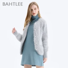 #Special Offers BAHTLEE Women Angora Short Cardigans Sweater Autumn Winter Wool Knitted Coat Jumper Long Sleeves O-Neck Pearl buckle #Special Offers BAHTLEE Women Angora Short Cardigans Sweater Autumn Winter Wool Knitted Coat Jumper Long Sleeves O-Neck Pearl buckle