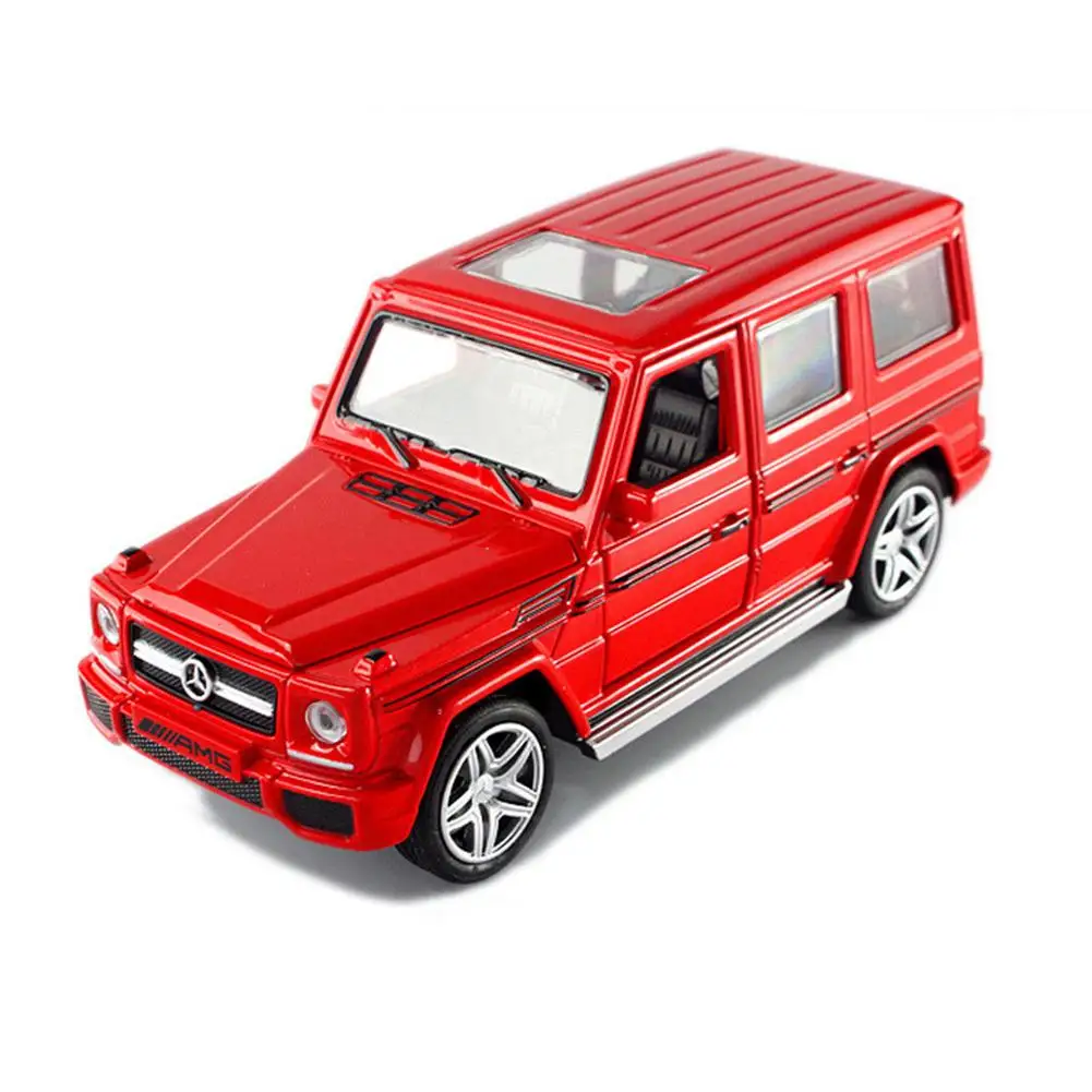 Высокое качество 1:32 игрушечный автомобиль для Benz G65 SUV Jeep AMG Модель сплава моделирование детский звук и свет оттяните назад внедорожная модель - Цвет: Red