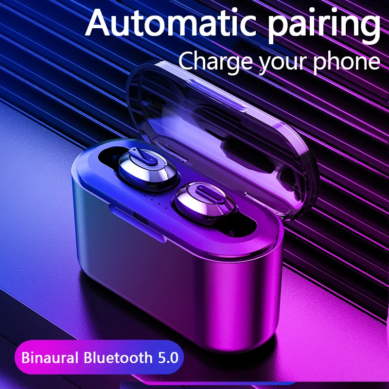 Bluetooth гарнитура 5D стерео беспроводные наушники вкладыши мини Водонепроницаемый