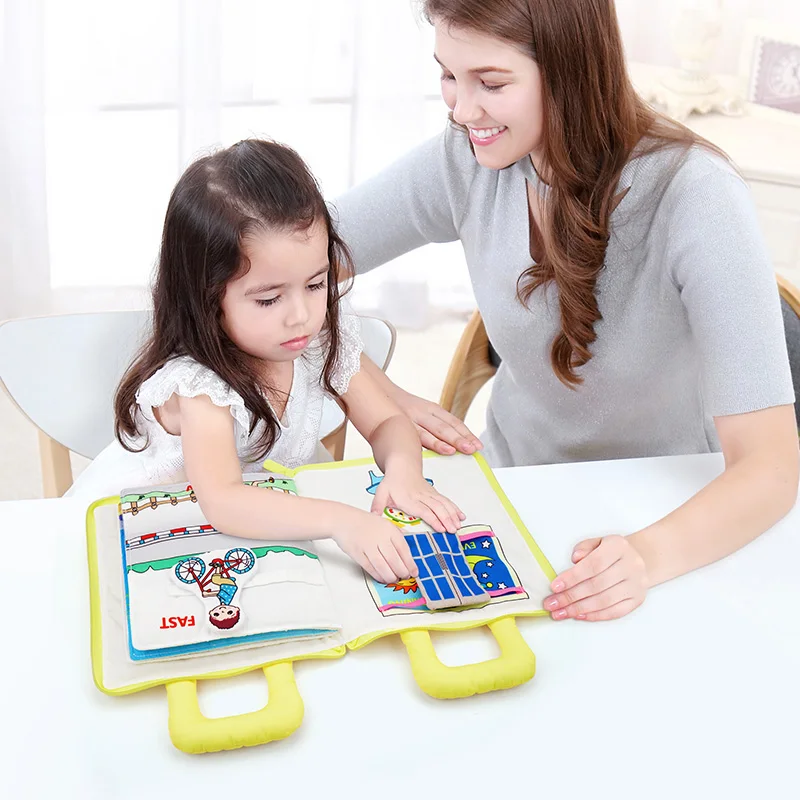 Tranquilo libros para 0 12 24 36 meses bebé juguetes de Montessori para paño suave Oppossit libro para niños 3D actividad leyendo libros Juguetes
