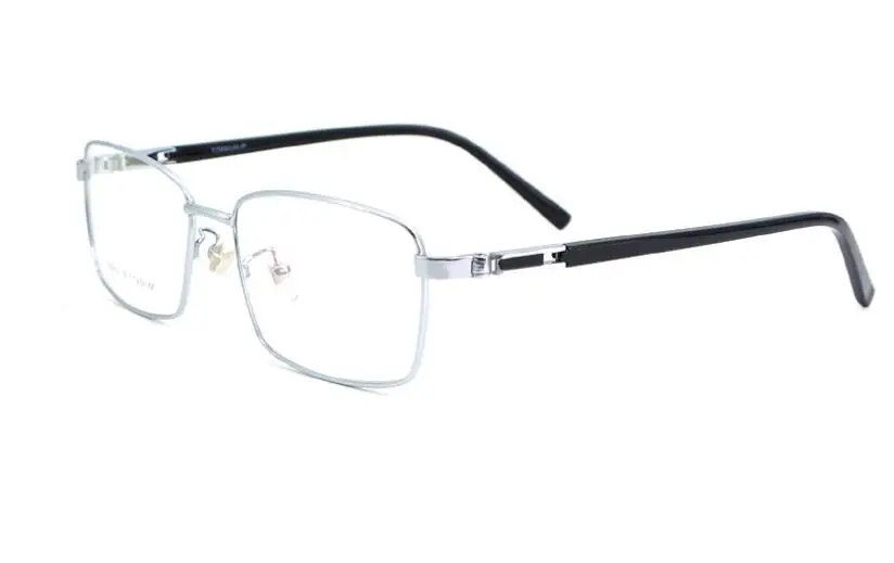 Pure Titanium Business Myopia Eye Frame Full Frame Ultra Light Men's Temperament Stable Reading Glasses Frame Large Frame - Цвет оправы: Серебристый