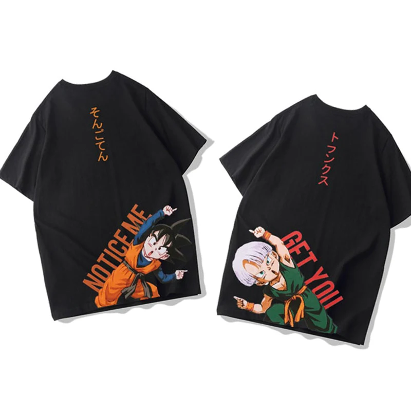 Хлопковая футболка dragon ball Мужская забавная мужские черные футболки топы уличная