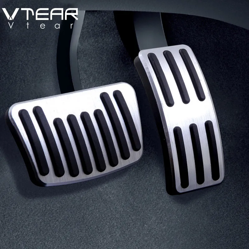 Vtear для хендай крета ix25 солярис аксессуары ускоритель подножка тормоз педаль алюминиевые автомобильные коврики под тарелки интерьер автотовары ，автотовары