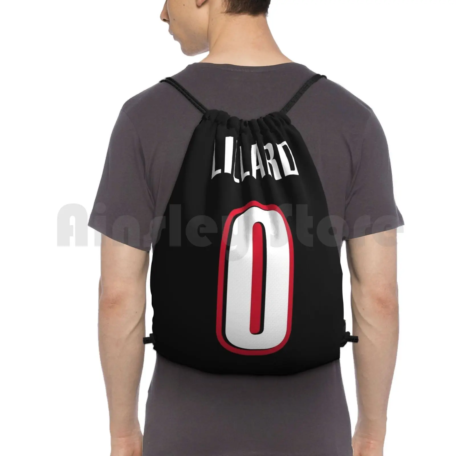 Damian Lillard Jersey Backpack Drawstring Bags Gym Bag Waterproof