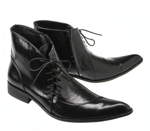 

Men Leather Shoes Low Heel Casual Shoes Dress Shoes Brogue Shoes Spring Ankle Boots Vintage Classic Male Casual AB613