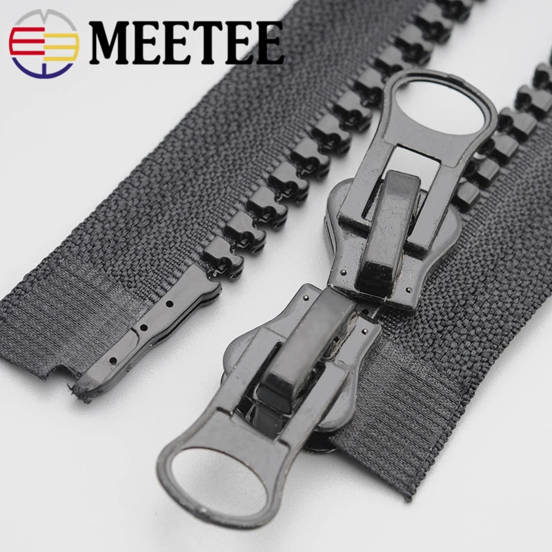 2 шт. Meetee 8 # резиновая молния 60 200 см двойные Ползунки пуховик пальто палатка тент