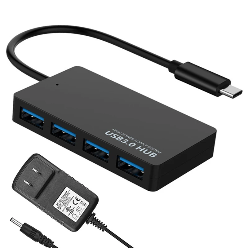 Концентратор 3 0 USB-C 4 порта OTG USB концентратор EU/AU/US/UK DC 5 V адаптер питания Тип C