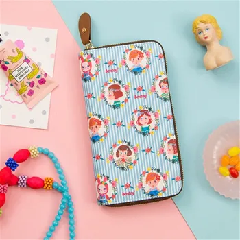

Bentoy Cute Leather Wallet Cartoon Print Milkjoy Fashion Long Purse for Women Kawaii PU Korea Designer Money Bag
