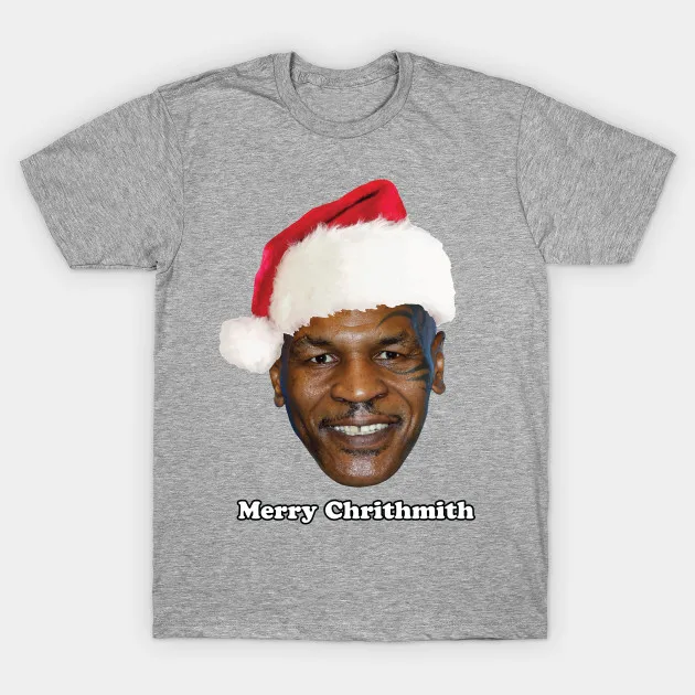 Mike Tyson-Merry Christmas Мужская футболка
