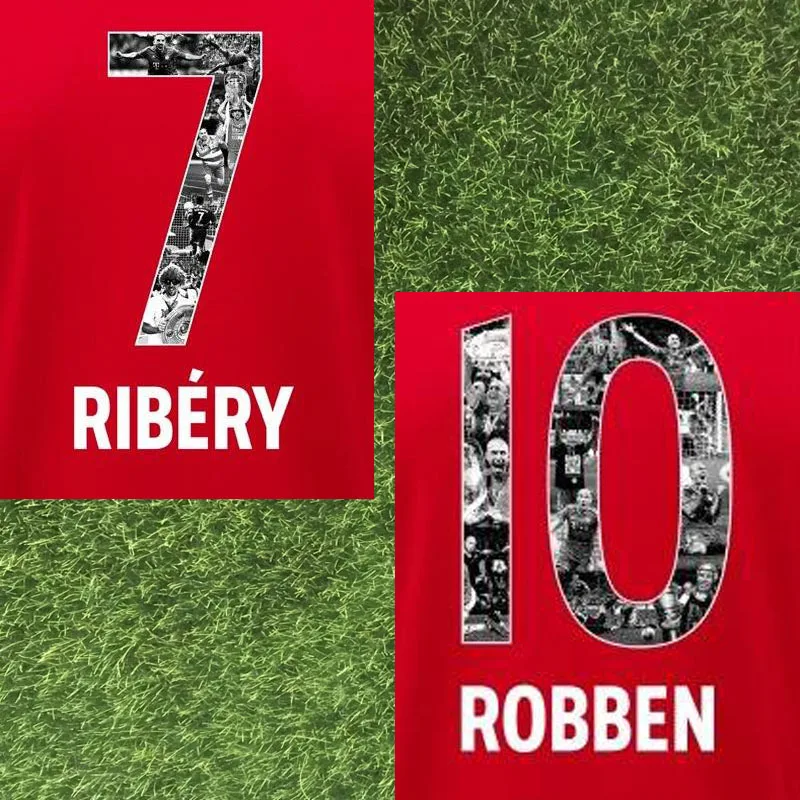 Специальное прощание с Robben Nameset Ribery Nameset печатная футбольная нашивка значок