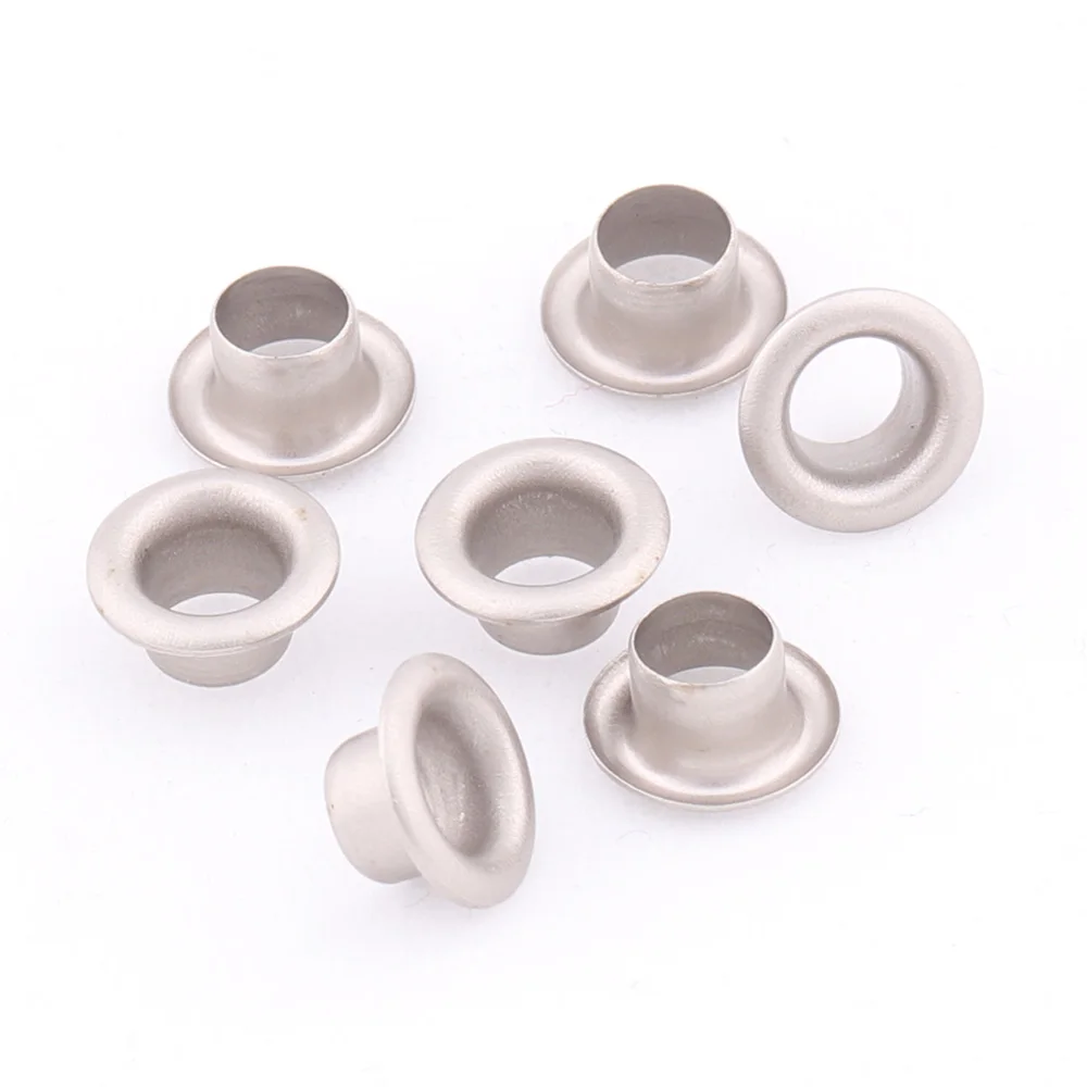 Matte silver500 pcs Металлические люверсы 7,5*4*4 мм для рукоделия, скрапбукинга, сумки, люверсы для одежды, Швейные аксессуары - Цвет: Matte silver500 pcs