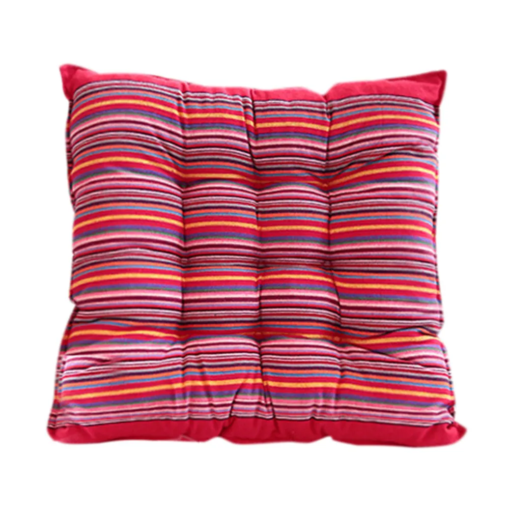 Подушка в полоску с татами для сада, патио, дома, кухни, офиса, дивана, кресла, мягкая цветная утолщенная двухсторонняя подушка для сиденья#45 - Цвет: Red