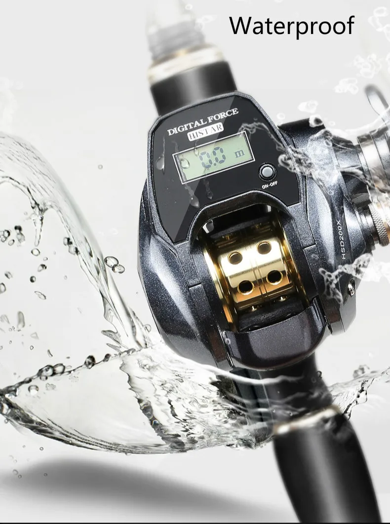 18 BB Ball Bearing7.0: 1 приманка для литья рыболовных катушек Катушка для приманки счетчик рыболовной лески цифровой светодиодный дисплей рыболовное колесо Pesca