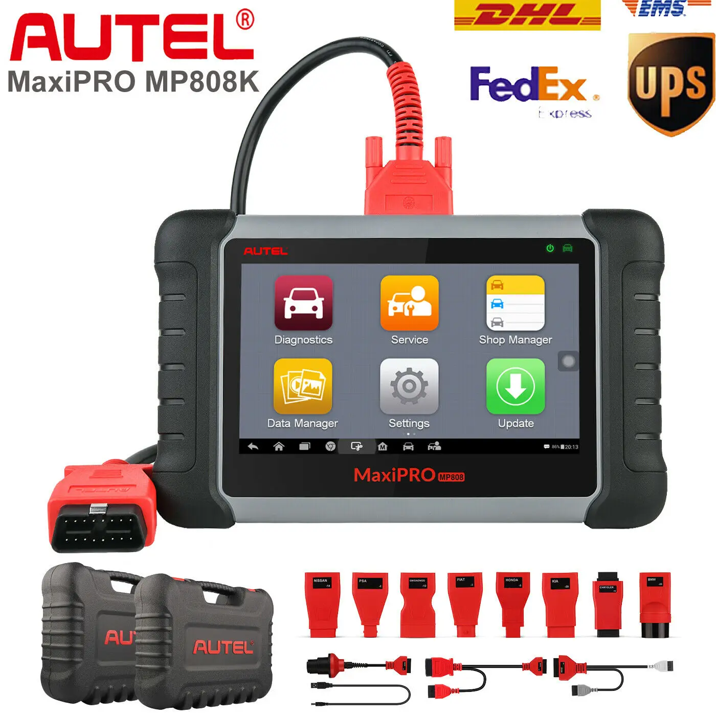 Autel MaxiPRO MP808K OBD2 сканер Авто Диагностический авто инструмент OBD Автомобильный scania