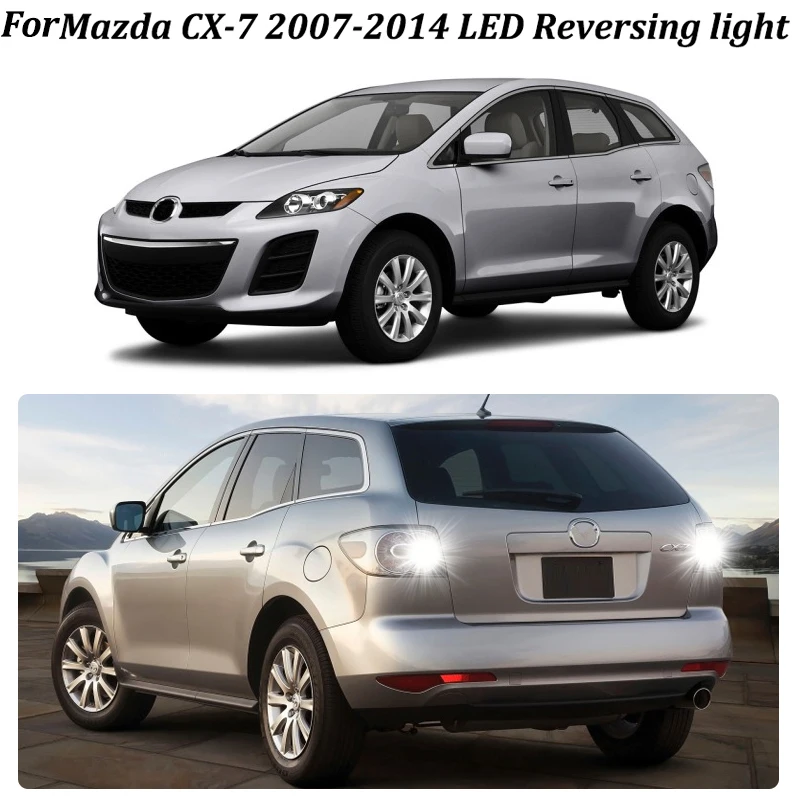 (2) Автомобильные светодиодный ные лампы Canbus W21W T20 7443 12 в 21 Вт для Mazda CX-7 CX7 2007-2014 |