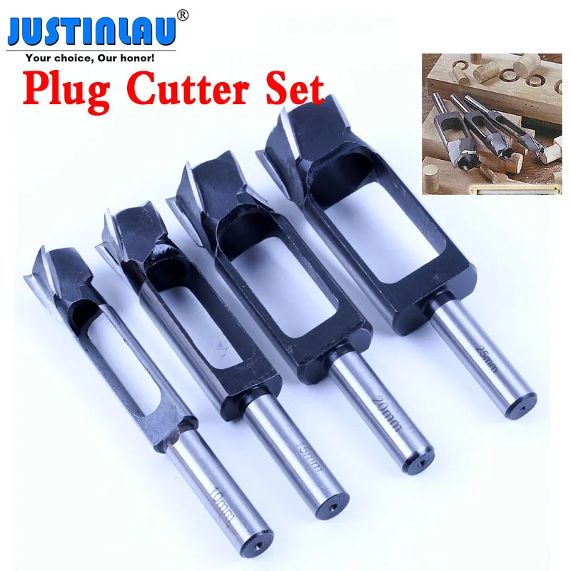 JUSTINLAU Straight And Round Wood Plug Hole Cutter Cutting Drill Take Steel Knife Log Tenon Cork Woodworking Drilling Tool | Инструменты