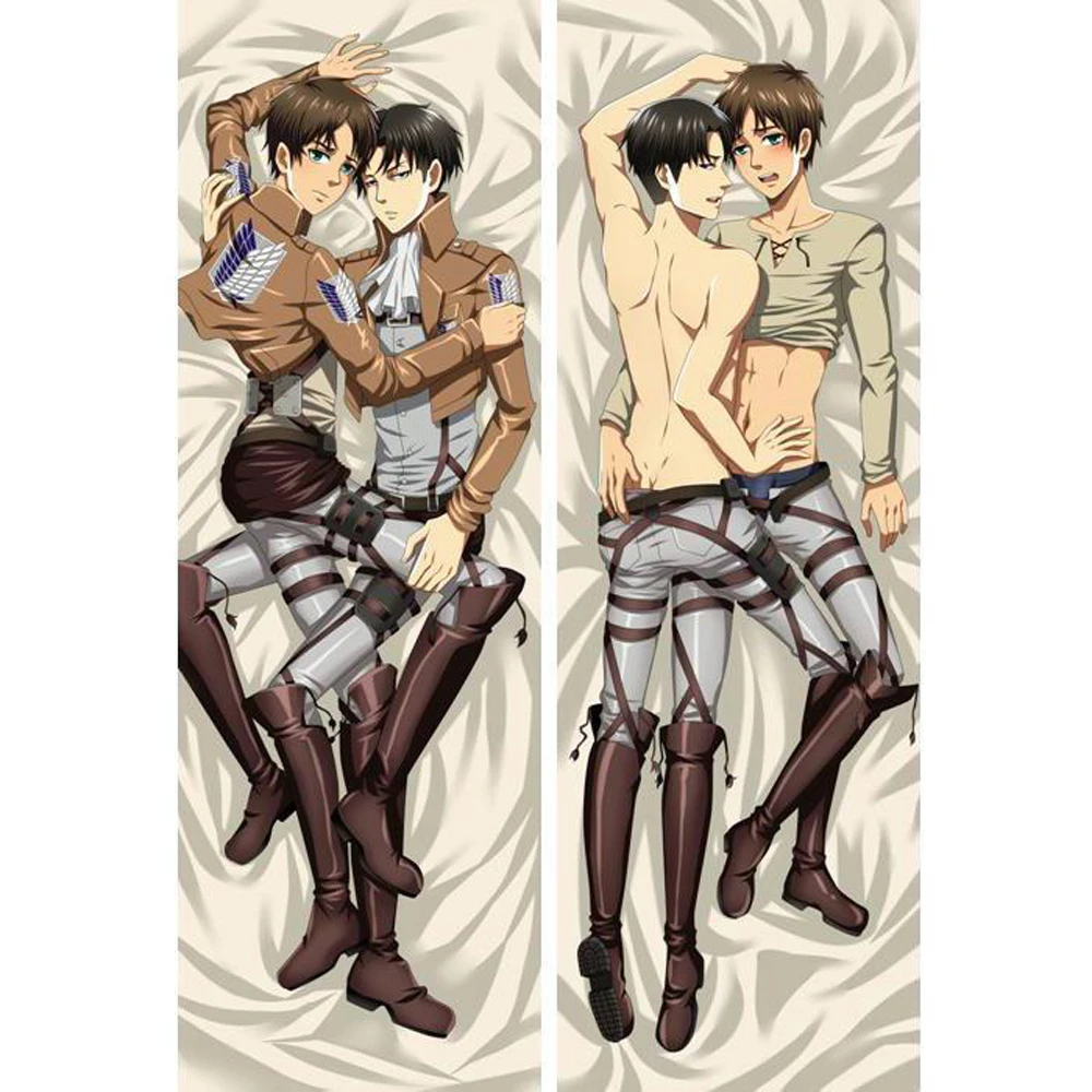 Japanese Anime Bl Pillowcase Attack On Titan Eren Levi Throw Otaku Dakimakura Gift Bedding Hugging Body Pillow Case 150x50 Cm Pillow Case Aliexpress