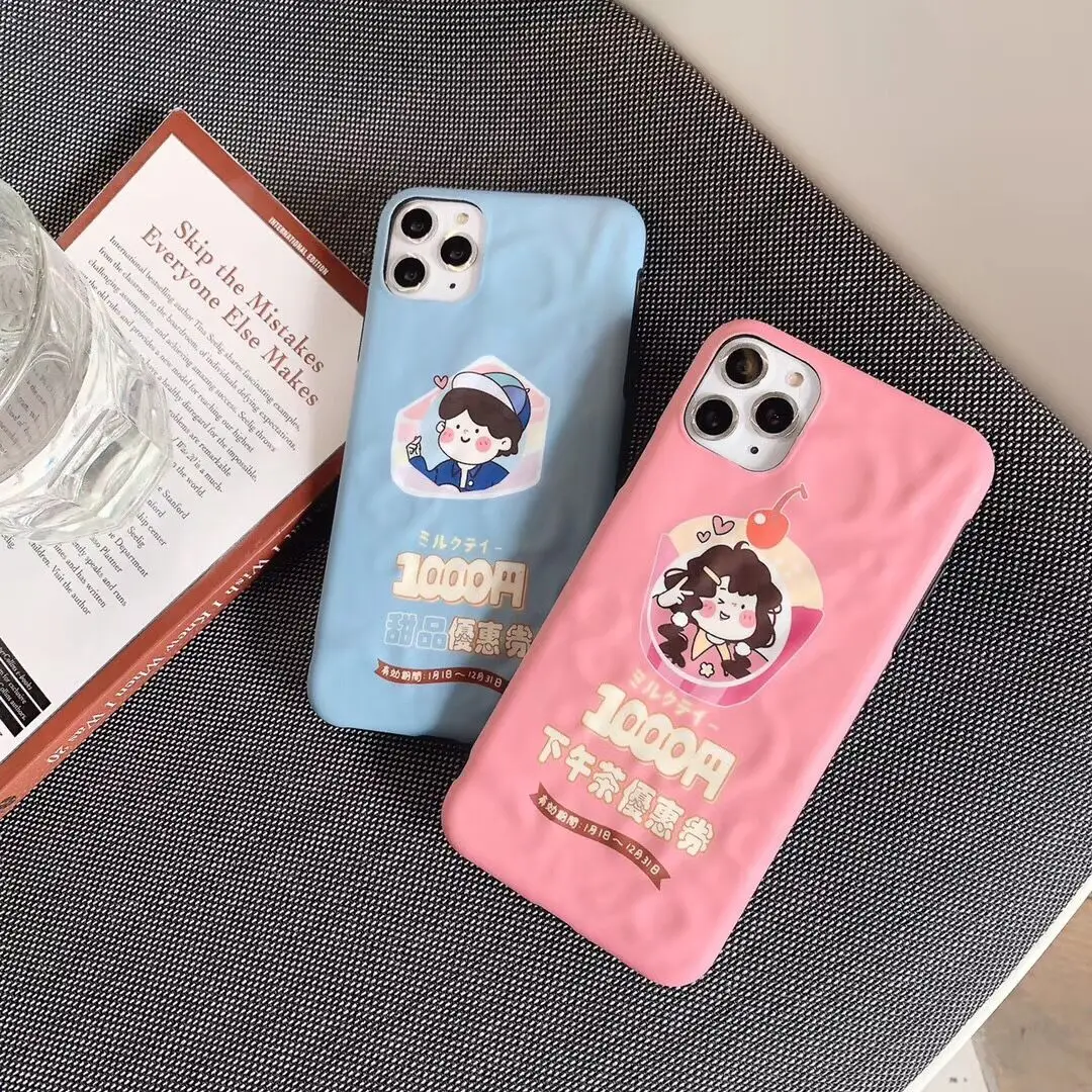 Луна текстура иллюстрация женский мобильный корпус подходит для iphone/6/7/8/s/xr/xs/11 promax/милый рисунок