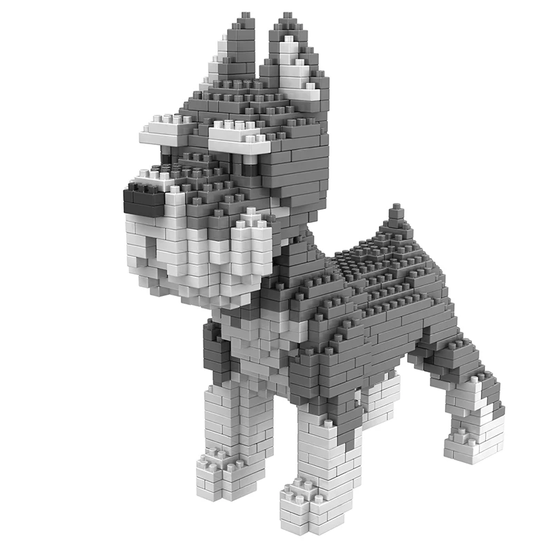 

New Dog Building Blocks Diamond Particles Building Bricks Cute Cartoon Pet Model Toys Creative DIY For Children Birthday Gifts