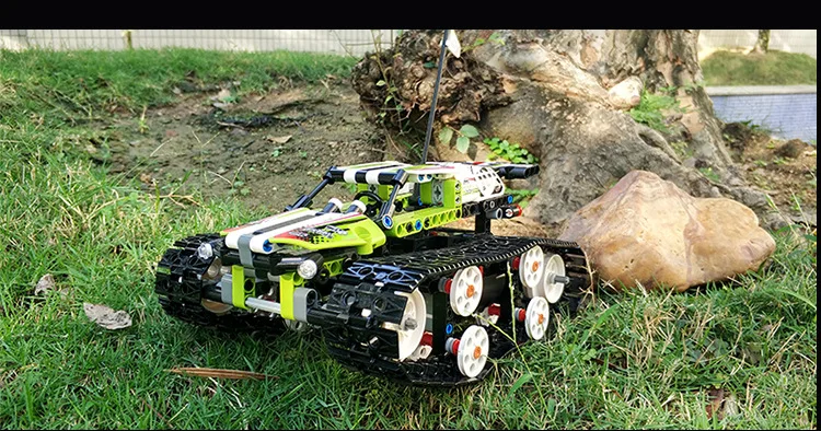 DIY Technic серии RC автомобиль трюк строительные блоки кирпичи дистанционное