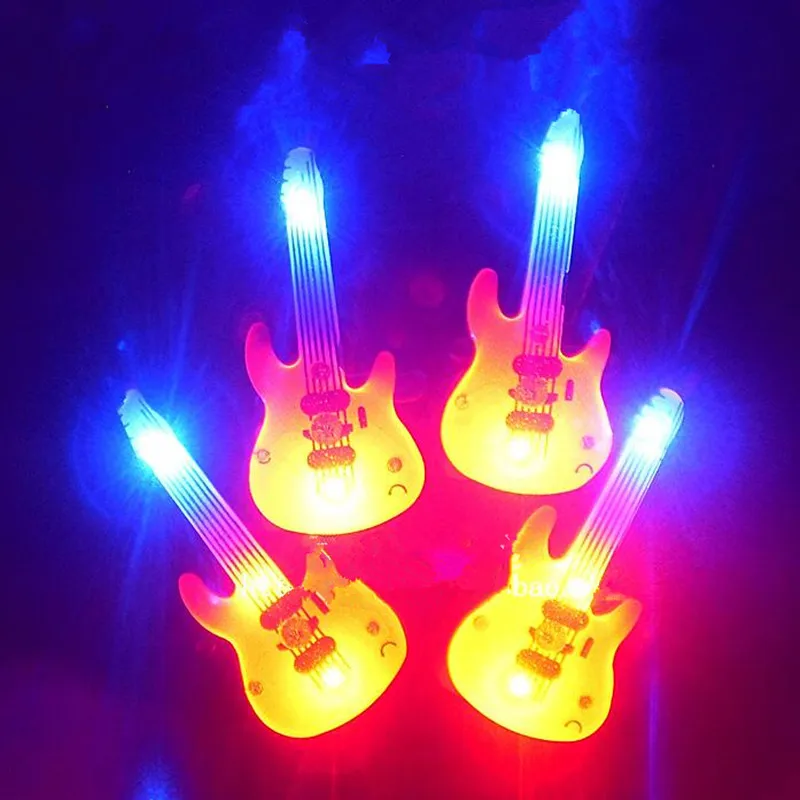 

Guitar LED Flashing Brooch Pin Cartoon Light Up Glow Badge Kids Adults Party Wedding Birthday Cosplay Halloween Christmas