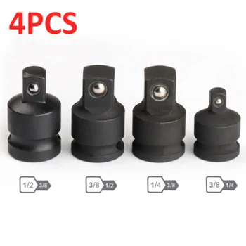 

4pcs Set Universal Black Air Impact Socket Wrench Adapter Hand Tools Reducer Converter Kit Pneumatic sleeve conversion joint var