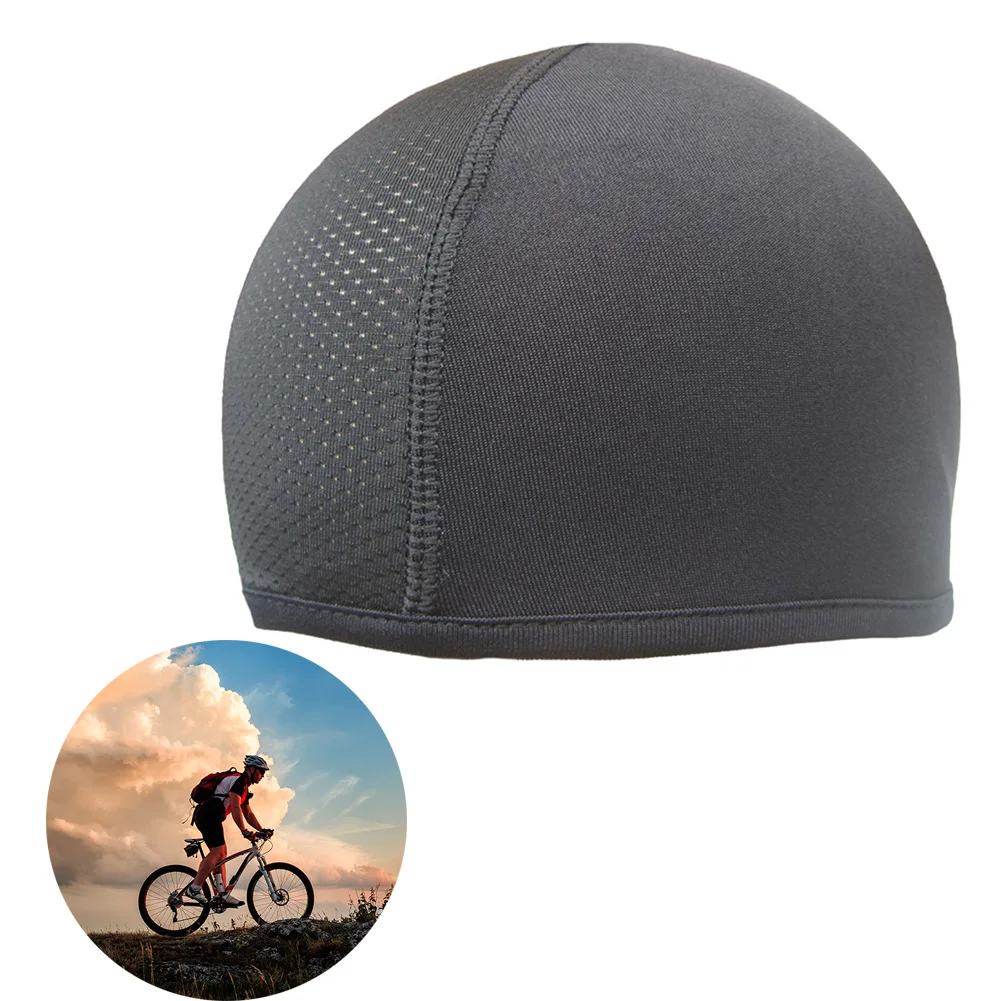 Unisex Quick Dry Helmet Motorcycle Cycling Cap Bike Riding Bicycle Windproof Elastic Hat Sports Hat Soft Skating Hat