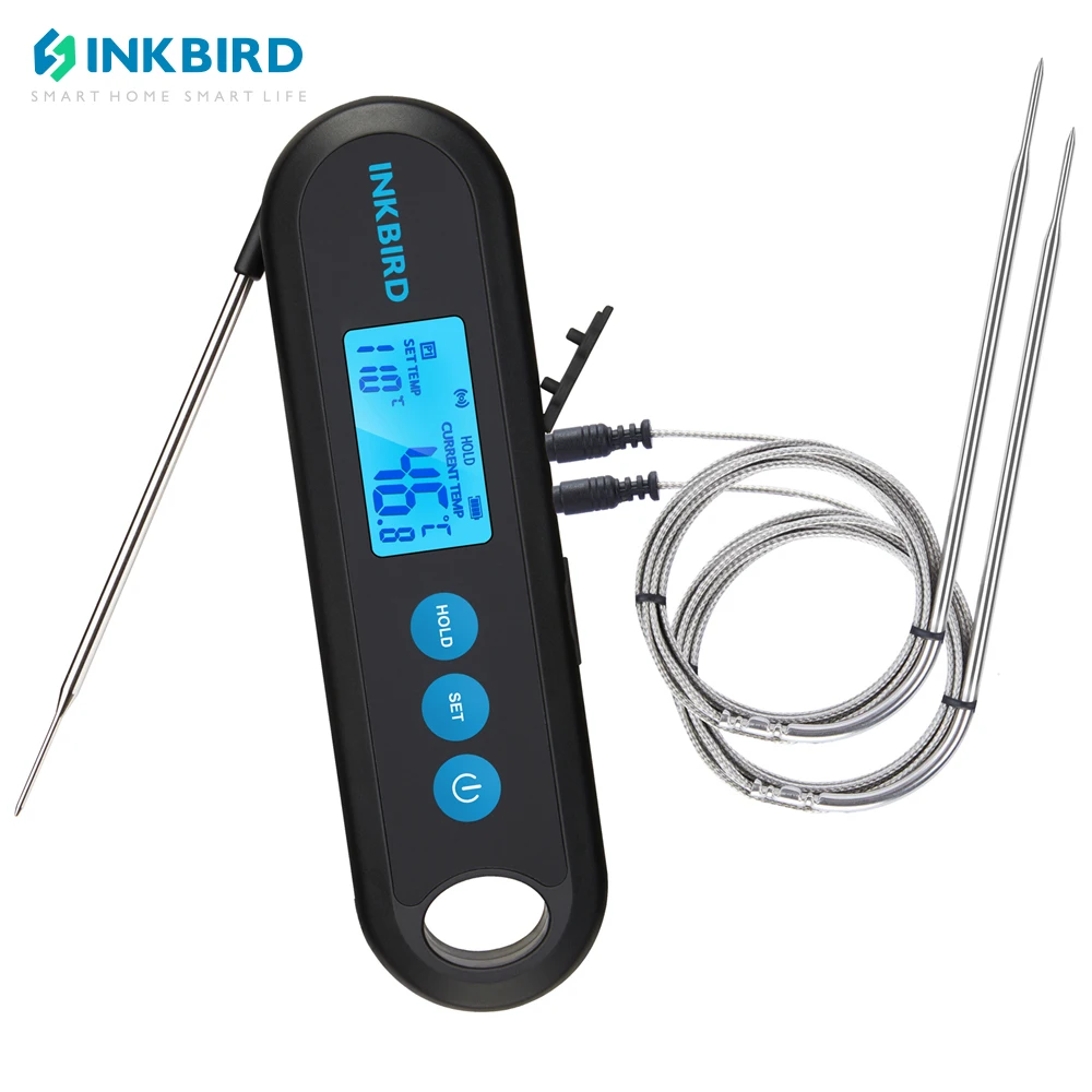 Chargeable INKBIRD Digital Bluetooth bbq thermometer temperature meat TWO PROBES 
