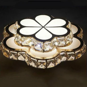 

Fashion Flowers LED K9 Crystal Chandelier Lamp Chandeliers led new lamp Pendant Gold High-power led chandelier light Chandelier