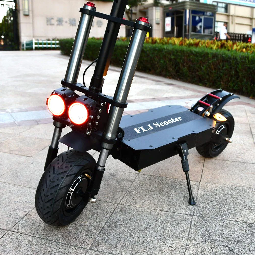 Flj-scooter elétrica, 6000w, com motor duplo de 11 polegadas, 85