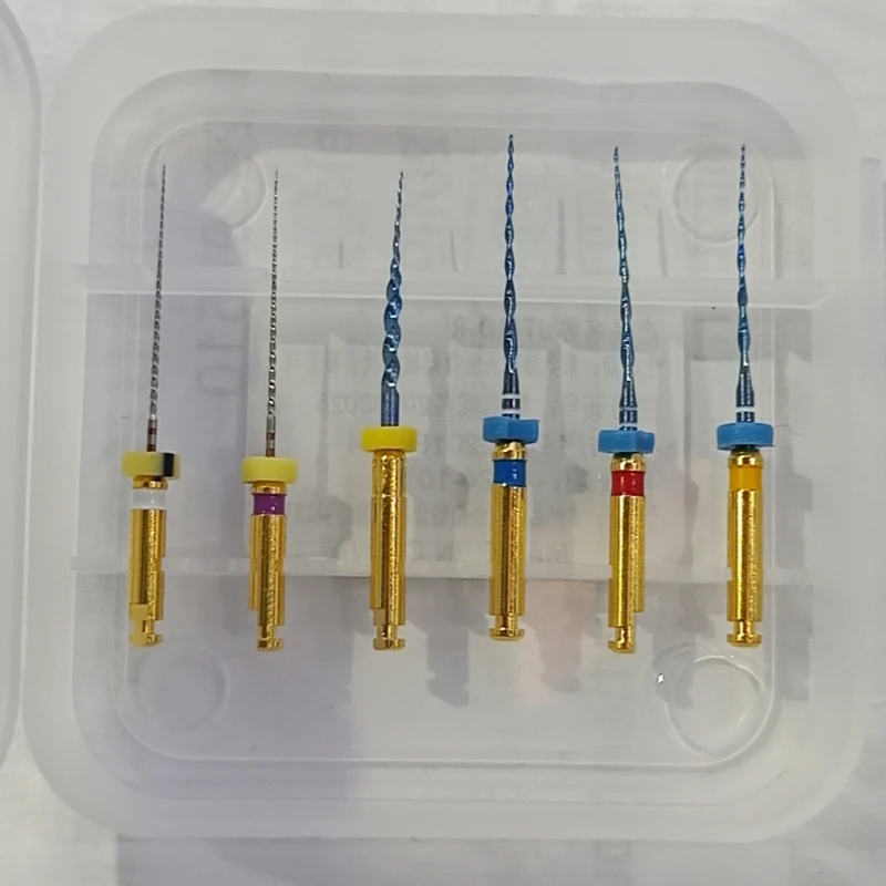 6 шт. 25 мм зубные 06 конические роторные K синие файлы для лечения Endo стоматология отбеливание зубов патроны стоматологические инструменты