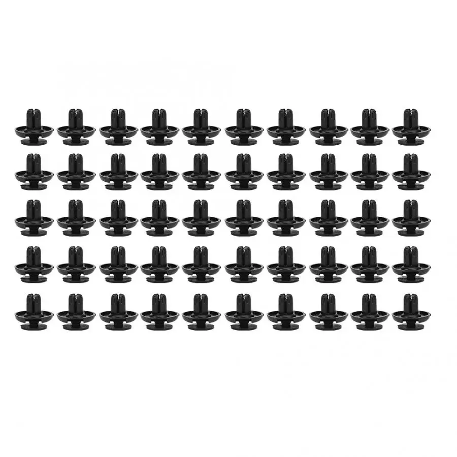 50pcs Universal Plastic Hole Screw Fastener Leaf Plate Clip Buckle Fit for Honda Car Push Clip Car Accessories