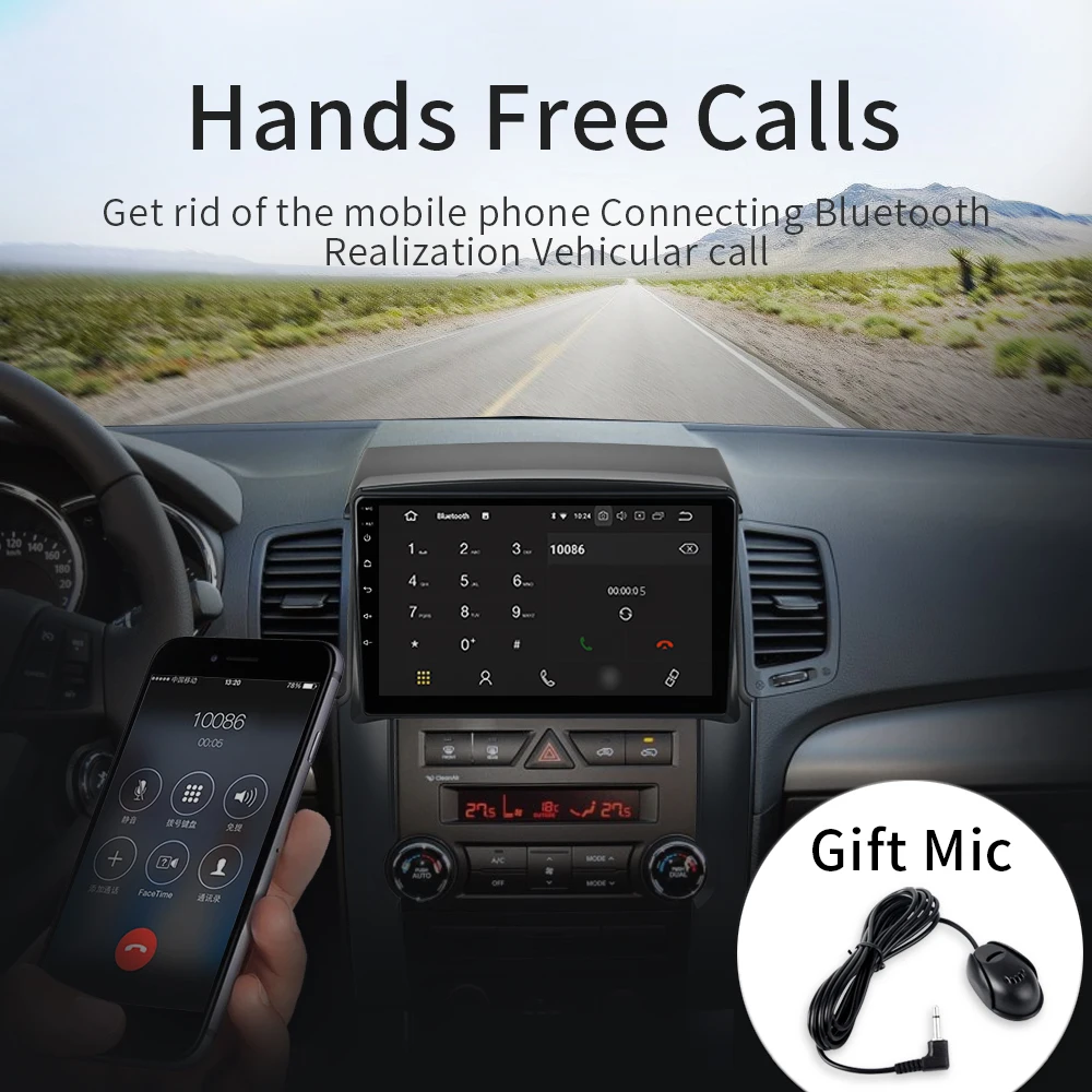 Flash Deal Dasaita Car Radio GPS Android 9.0 for Kia Sorento 2009 2010 2011 2012 2013 Headunit 9" IPS Touch Screen 1din MP3 Full RCA Output 4