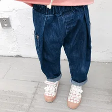 Tckids детская одежда настраиваемые весенние мужские и женские детские джинсы с большими карманами