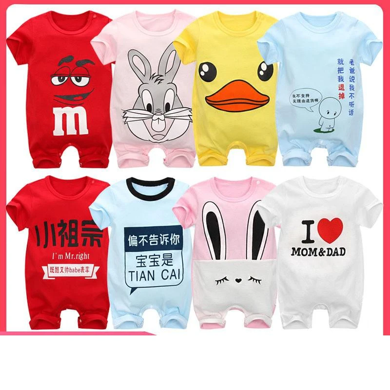 2021 Summer Baby Rompers Newborn Baby Clothing Kids Short Sleeve Jumpsuit Cotton Baby Boys Girls One-piece Clothes Baby Bodysuits for girl 
