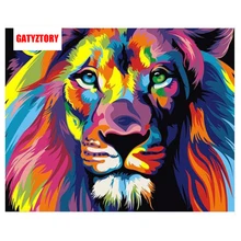 GATYZTORY 5D алмазная живопись полная квадратная дрель домашний декор DIY Алмазная вышивка Стразы мозаичная картина логотип на заказ львы