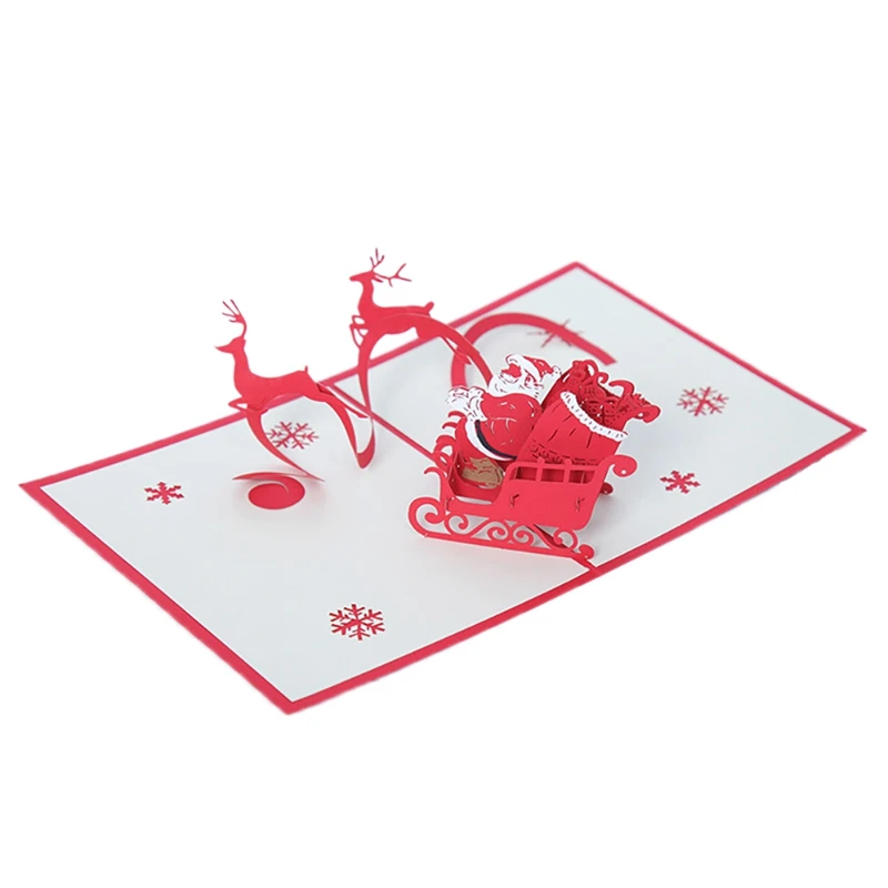  Stereo Pops Up Deer Car Card Set New Year Birthday Wedding Invitations Thanksgiving Card Postcard F - 4.00056E+12