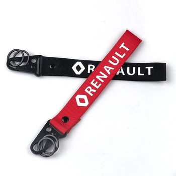 

Car Fashion Metal Ribbon Key Chain Key Ring Car Styling for Renault Megane 2 3 Duster Logan Clio Laguna Car accessories