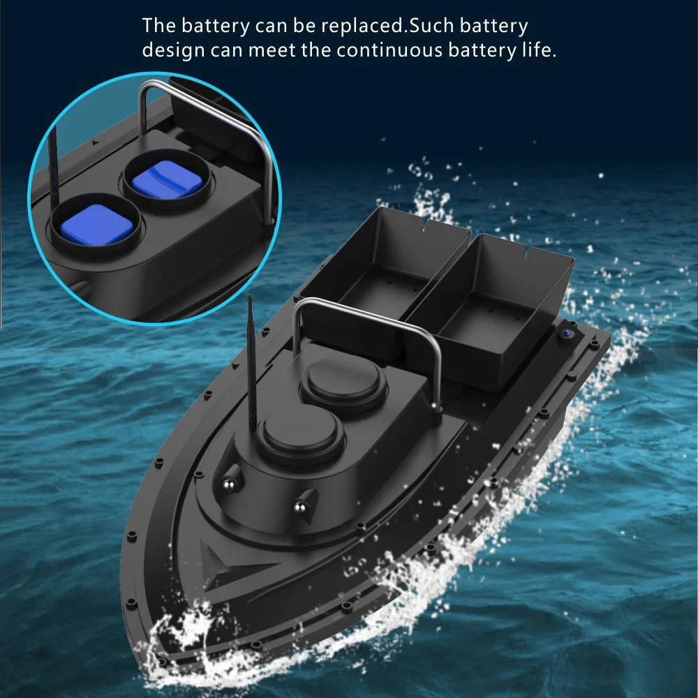 

Rc Bait Boat with Double Motor 1.5kg Loading Tanks RC Boat Remote Control Device Fish Toys Finder