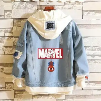 

Avengers Endgame Quantum Realm Jeans Jacket Advanced Tech Coat Cosplay Costumes superhero Spiderman Casual Denim Hoodies