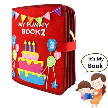 

2020 DIY Felt Cloth Quiet Book Montessori My Funny Book Non-finished Handmade Picture Book Baby Special Birthday Gifts For Kids