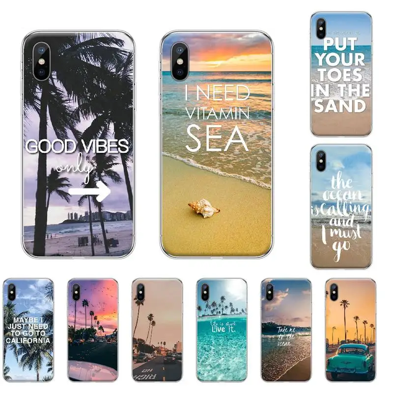 Роскошный чехол для телефона с изображением пляжного Пейзажа iphone 4 4s 5 5S SE 5C 6 6S 7 8