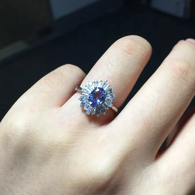Женское Винтажное кольцо из серебра 925 пробы с танзанитом|ring for|ring for ladyrings women |